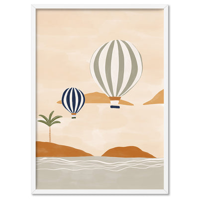 Up in the Air - Art Print by Ivy Green Illustrations, Poster, Stretched Canvas, or Framed Wall Art Print, shown in a white frame