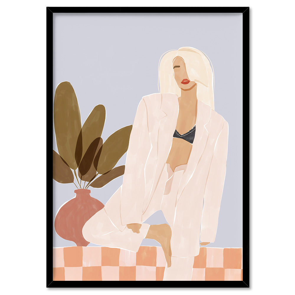 My Aesthetic - Art Print by Ivy Green Illustrations, Poster, Stretched Canvas, or Framed Wall Art Print, shown in a black frame