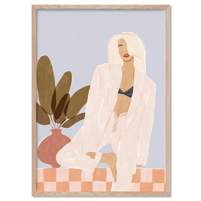 My Aesthetic - Art Print by Ivy Green Illustrations, Poster, Stretched Canvas, or Framed Wall Art Print, shown in a natural timber frame