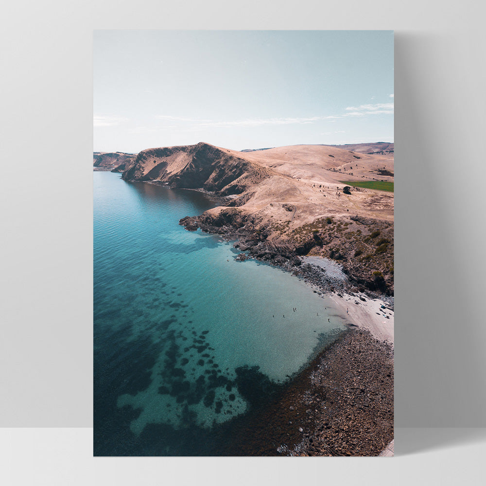 Second Valley Beach SA - Art Print by Beau Micheli, Poster, Stretched Canvas, or Framed Wall Art Print, shown as a stretched canvas or poster without a frame