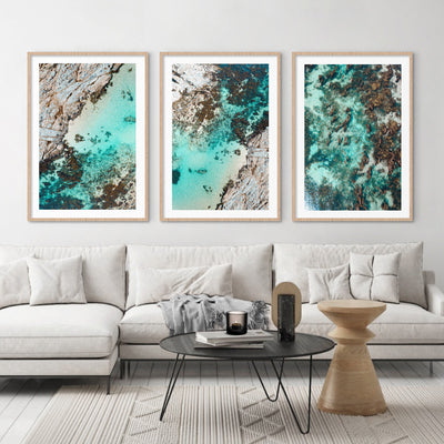 Crayfish Bay VIC - Art Print by Beau Micheli, Poster, Stretched Canvas or Framed Wall Art, shown framed in a home interior space