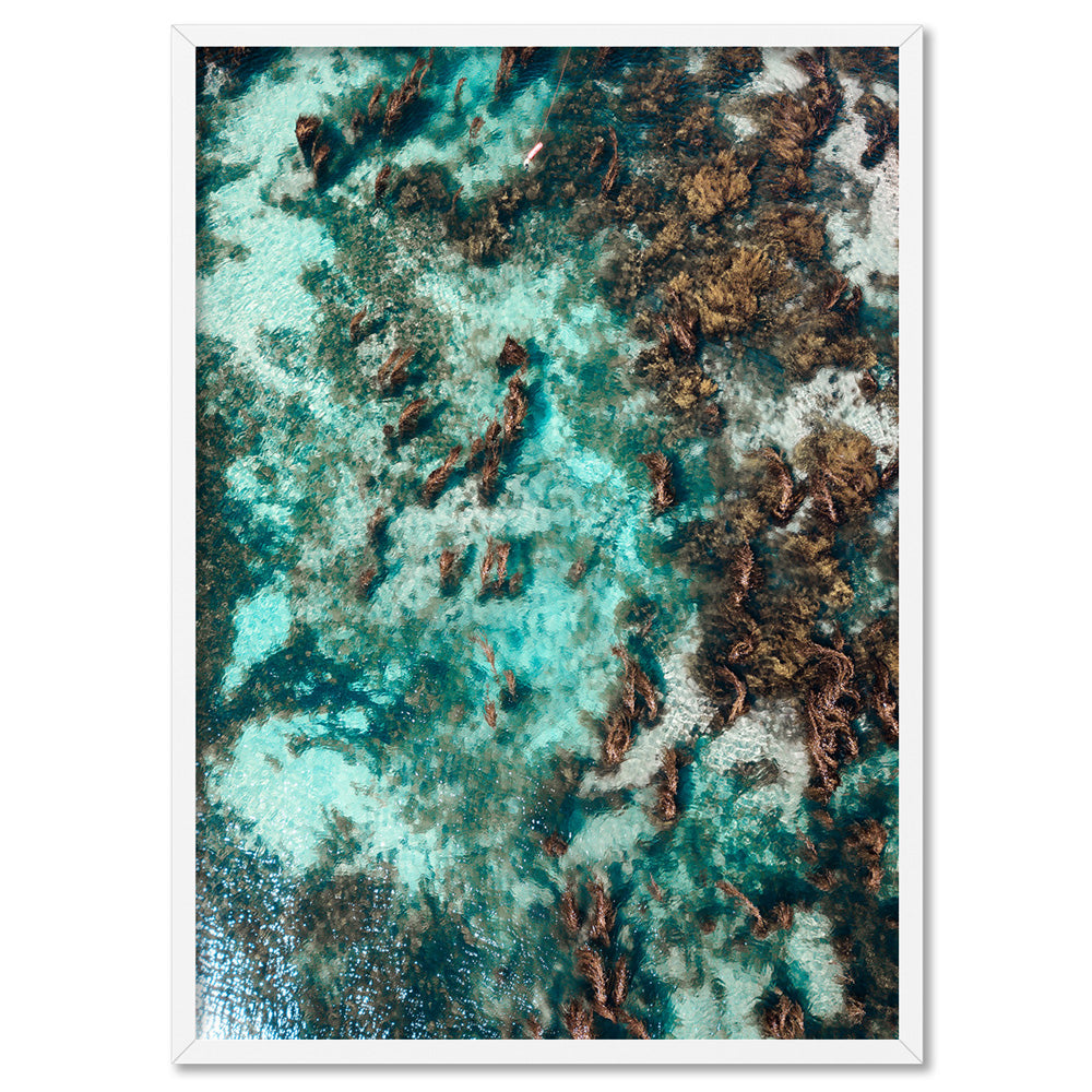 Crayfish Bay VIC - Art Print by Beau Micheli, Poster, Stretched Canvas, or Framed Wall Art Print, shown in a white frame