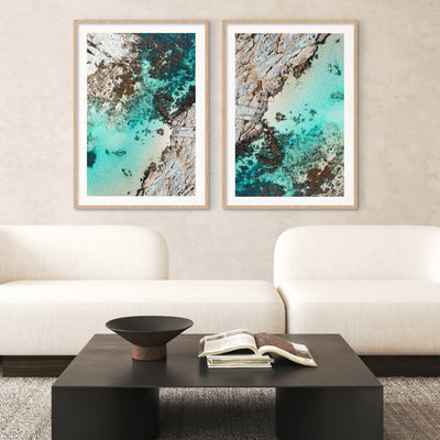 Crayfish Bay VIC II - Art Print by Beau Micheli, Poster, Stretched Canvas or Framed Wall Art, shown framed in a home interior space