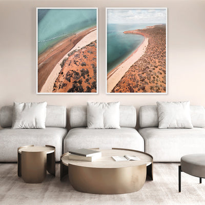 Kalbarri Beach Western Australia II - Art Print by Beau Micheli, Poster, Stretched Canvas or Framed Wall Art, shown framed in a home interior space