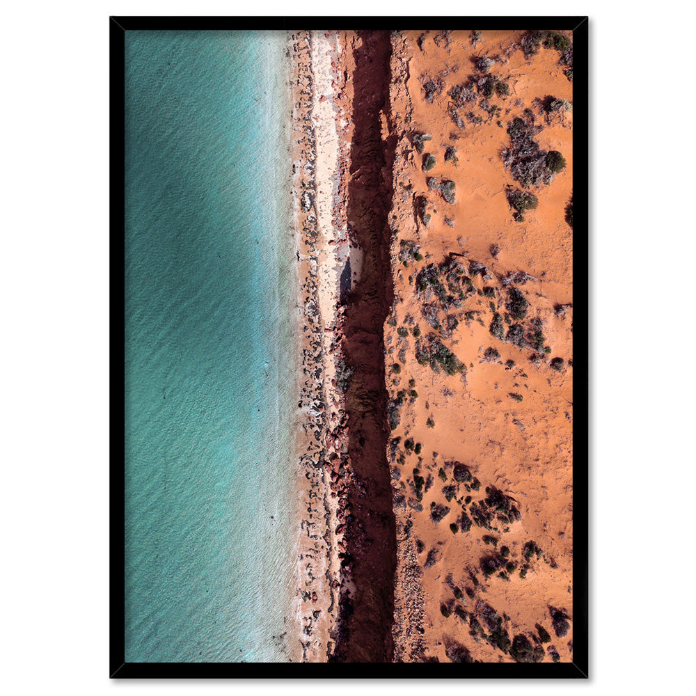 Kalbarri Beach Western Australia III - Art Print by Beau Micheli, Poster, Stretched Canvas, or Framed Wall Art Print, shown in a black frame