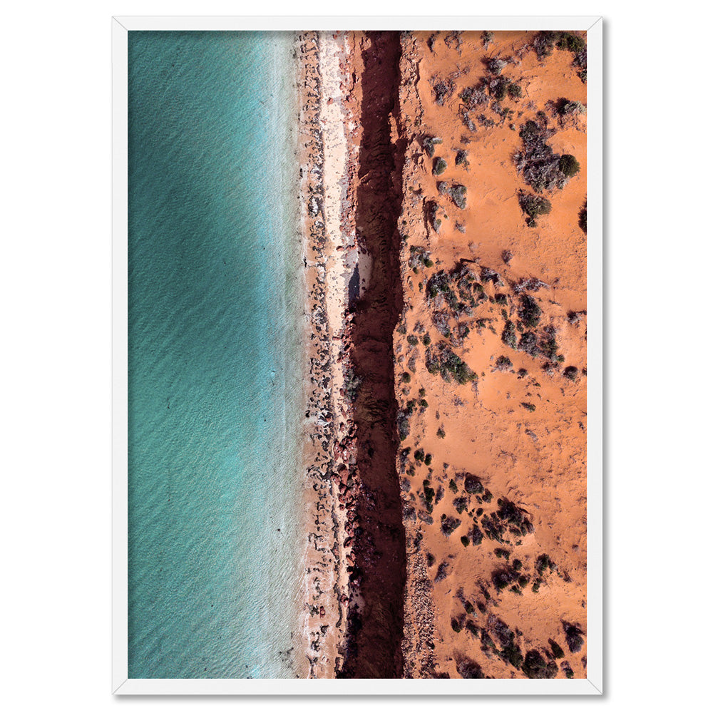 Kalbarri Beach Western Australia III - Art Print by Beau Micheli, Poster, Stretched Canvas, or Framed Wall Art Print, shown in a white frame