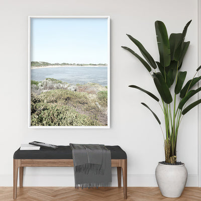 Scarborough Beach Views Perth II - Art Print, Poster, Stretched Canvas or Framed Wall Art Prints, shown framed in a room