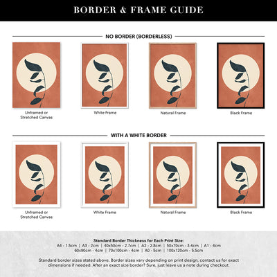 Summer Leaves - Art Print by CityArt, Poster, Stretched Canvas or Framed Wall Art, Showing White , Black, Natural Frame Colours, No Frame (Unframed) or Stretched Canvas, and With or Without White Borders