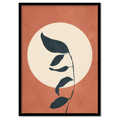 Summer Leaves - Art Print by CityArt, Poster, Stretched Canvas, or Framed Wall Art Print, shown in a black frame