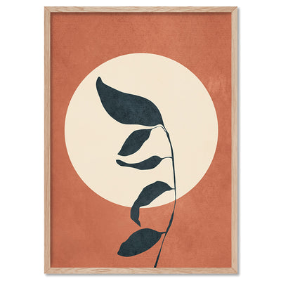 Summer Leaves - Art Print by CityArt, Poster, Stretched Canvas, or Framed Wall Art Print, shown in a natural timber frame
