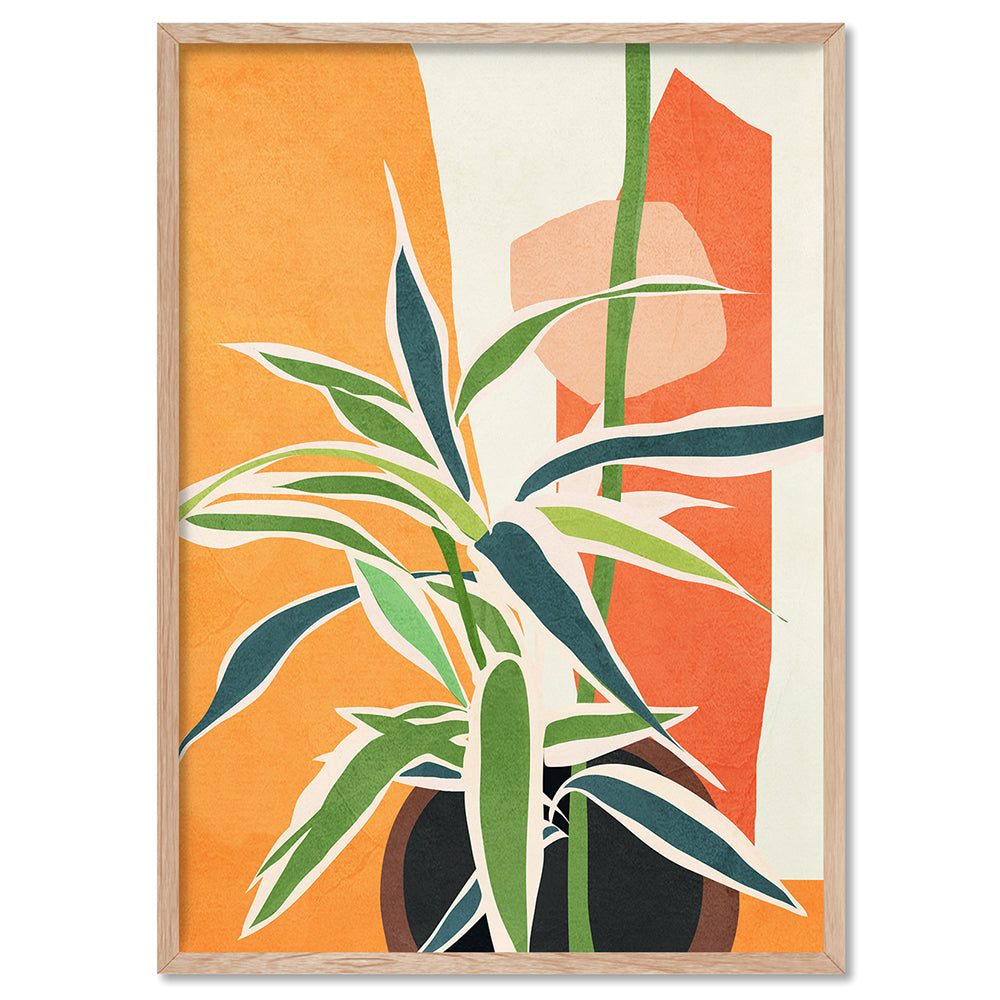 Colorful Branching Out I - Art Print by CityArt, Poster, Stretched Canvas, or Framed Wall Art Print, shown in a natural timber frame