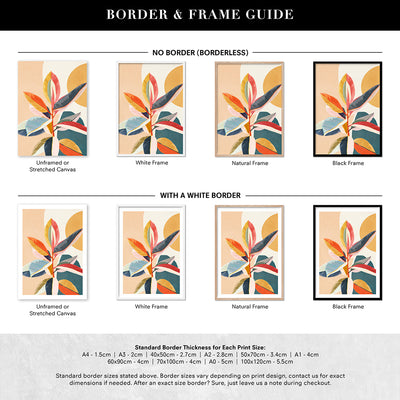 Colorful Branching Out III - Art Print by CityArt, Poster, Stretched Canvas or Framed Wall Art, Showing White , Black, Natural Frame Colours, No Frame (Unframed) or Stretched Canvas, and With or Without White Borders