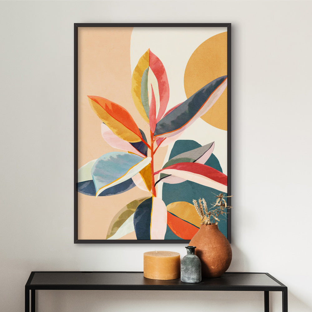Colorful Branching Out III - Art Print by CityArt, Poster, Stretched Canvas or Framed Wall Art Prints, shown framed in a room