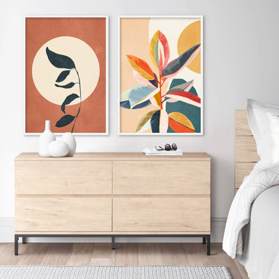 Colorful Branching Out III - Art Print by CityArt, Poster, Stretched Canvas or Framed Wall Art, shown framed in a home interior space