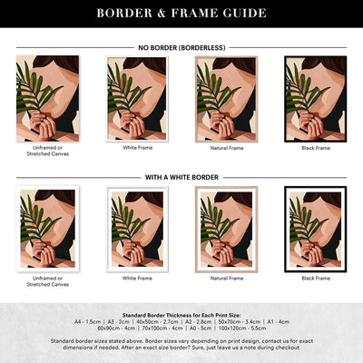 Little Leaf Behind my Back - Art Print by CityArt, Poster, Stretched Canvas or Framed Wall Art, Showing White , Black, Natural Frame Colours, No Frame (Unframed) or Stretched Canvas, and With or Without White Borders