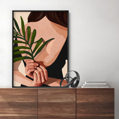 Little Leaf Behind my Back - Art Print by CityArt, Poster, Stretched Canvas or Framed Wall Art Prints, shown framed in a room
