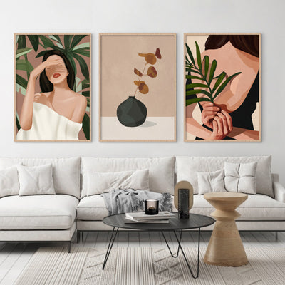 Little Leaf Behind my Back - Art Print by CityArt, Poster, Stretched Canvas or Framed Wall Art, shown framed in a home interior space