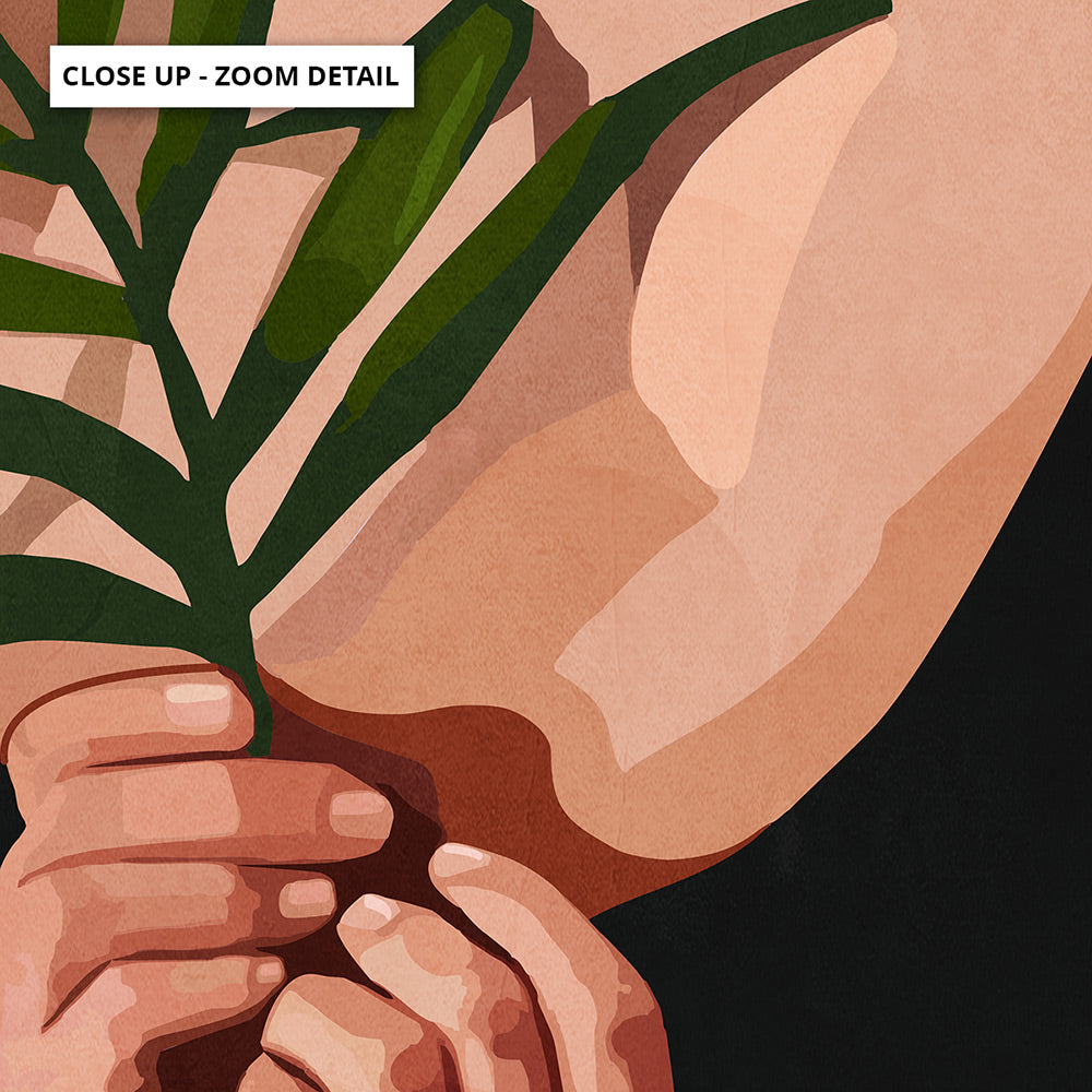 Little Leaf Behind my Back - Art Print by CityArt, Poster, Stretched Canvas or Framed Wall Art, Close up View of Print Resolution