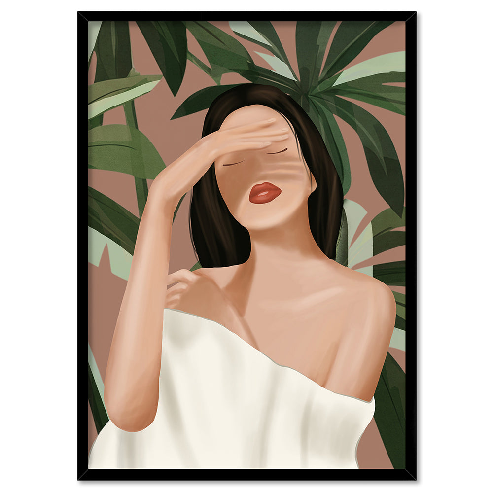 Gentle Beauty - Art Print by CityArt, Poster, Stretched Canvas, or Framed Wall Art Print, shown in a black frame