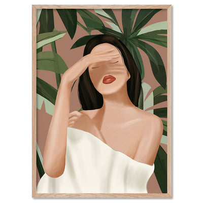 Gentle Beauty - Art Print by CityArt, Poster, Stretched Canvas, or Framed Wall Art Print, shown in a natural timber frame