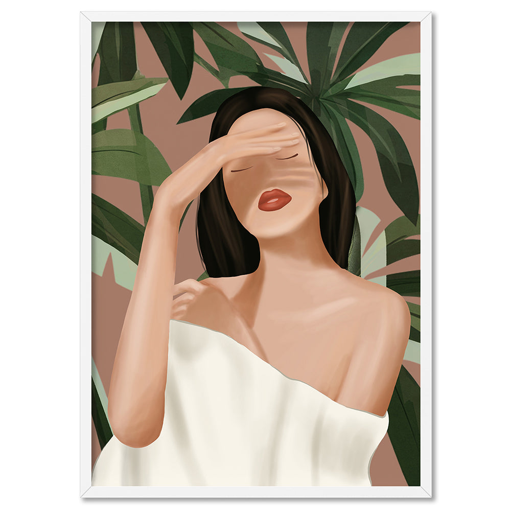 Gentle Beauty - Art Print by CityArt, Poster, Stretched Canvas, or Framed Wall Art Print, shown in a white frame