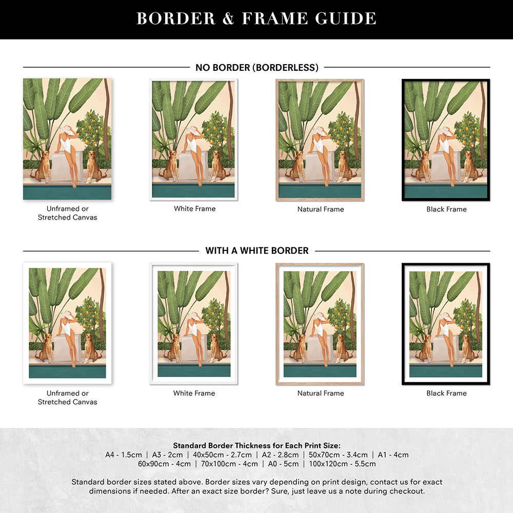 Summer in the Wild - Art Print by CityArt, Poster, Stretched Canvas or Framed Wall Art, Showing White , Black, Natural Frame Colours, No Frame (Unframed) or Stretched Canvas, and With or Without White Borders