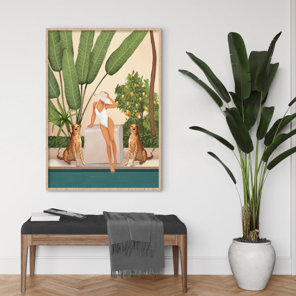 Summer in the Wild - Art Print by CityArt, Poster, Stretched Canvas or Framed Wall Art Prints, shown framed in a room