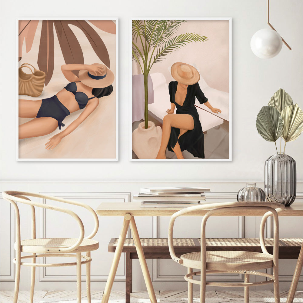 That Summer Feeling I - Art Print by CityArt, Poster, Stretched Canvas or Framed Wall Art, shown framed in a home interior space