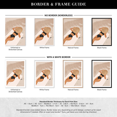 That Summer Feeling II - Art Print by CityArt, Poster, Stretched Canvas or Framed Wall Art, Showing White , Black, Natural Frame Colours, No Frame (Unframed) or Stretched Canvas, and With or Without White Borders