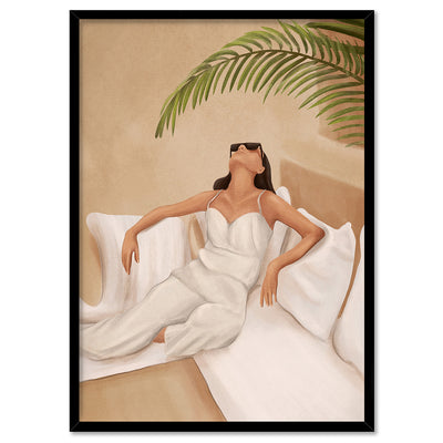 Summer Heat - Art Print by CityArt, Poster, Stretched Canvas, or Framed Wall Art Print, shown in a black frame