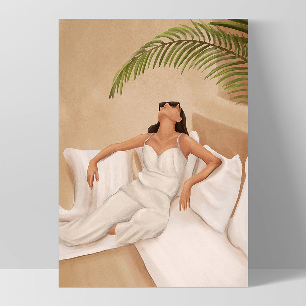 Summer Heat - Art Print by CityArt, Poster, Stretched Canvas, or Framed Wall Art Print, shown as a stretched canvas or poster without a frame