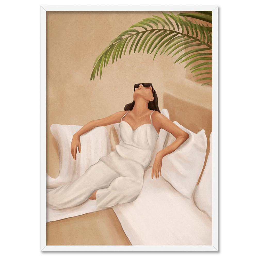Summer Heat - Art Print by CityArt, Poster, Stretched Canvas, or Framed Wall Art Print, shown in a white frame