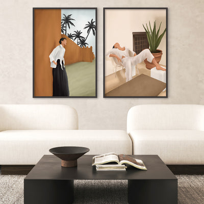 Backbone - Art Print by CityArt, Poster, Stretched Canvas or Framed Wall Art, shown framed in a home interior space