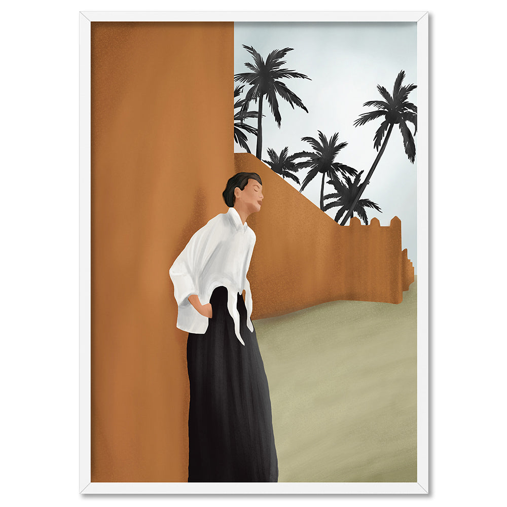 Backbone - Art Print by CityArt, Poster, Stretched Canvas, or Framed Wall Art Print, shown in a white frame