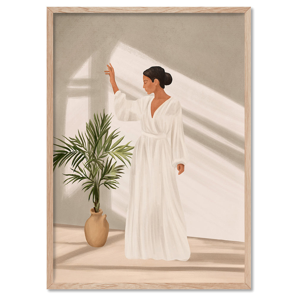 Opened Window - Art Print by CityArt, Poster, Stretched Canvas, or Framed Wall Art Print, shown in a natural timber frame