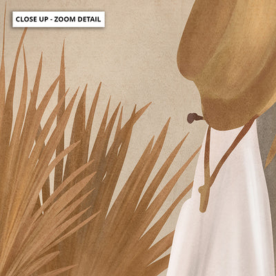 Palm Leaf Decoration - Art Print by CityArt, Poster, Stretched Canvas or Framed Wall Art, Close up View of Print Resolution