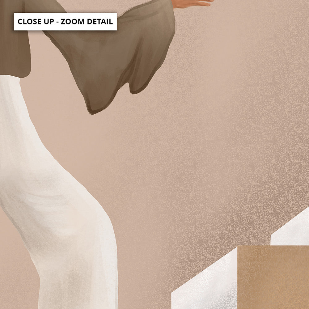 Stepping Up - Art Print by CityArt, Poster, Stretched Canvas or Framed Wall Art, Close up View of Print Resolution