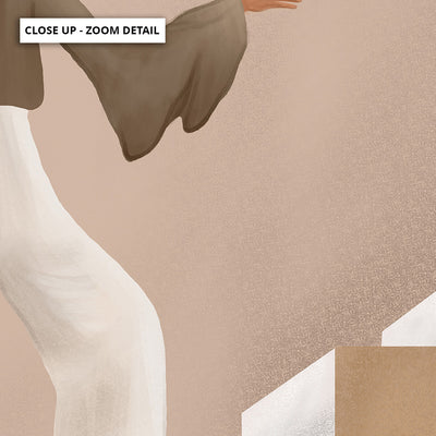 Stepping Up - Art Print by CityArt, Poster, Stretched Canvas or Framed Wall Art, Close up View of Print Resolution