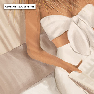 Summer Reading II - Art Print by CityArt, Poster, Stretched Canvas or Framed Wall Art, Close up View of Print Resolution