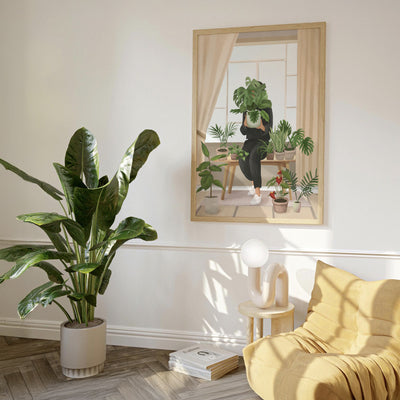 My Little Garden - Art Print by CityArt, Poster, Stretched Canvas or Framed Wall Art Prints, shown framed in a room