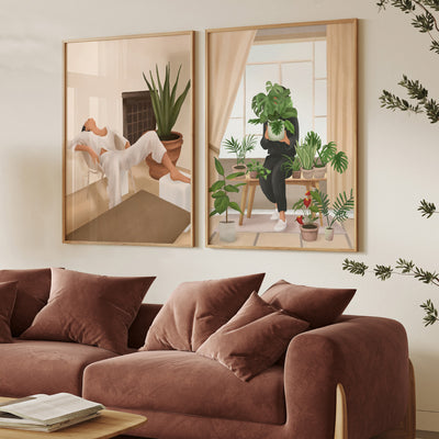 Summer Heat II - Art Print by CityArt, Poster, Stretched Canvas or Framed Wall Art, shown framed in a home interior space