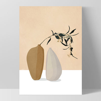 Couple Of Vases - Art Print by CityArt, Poster, Stretched Canvas, or Framed Wall Art Print, shown as a stretched canvas or poster without a frame