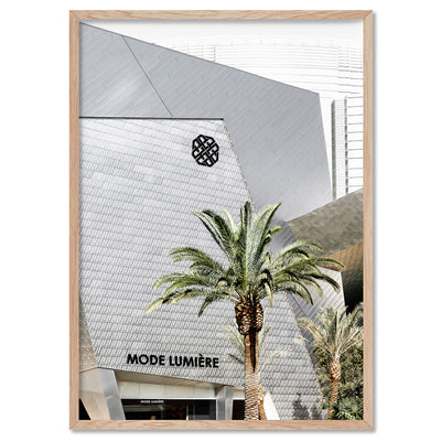 Mode Lumiere Rodeo Drive - Art Print, Poster, Stretched Canvas, or Framed Wall Art Print, shown in a natural timber frame