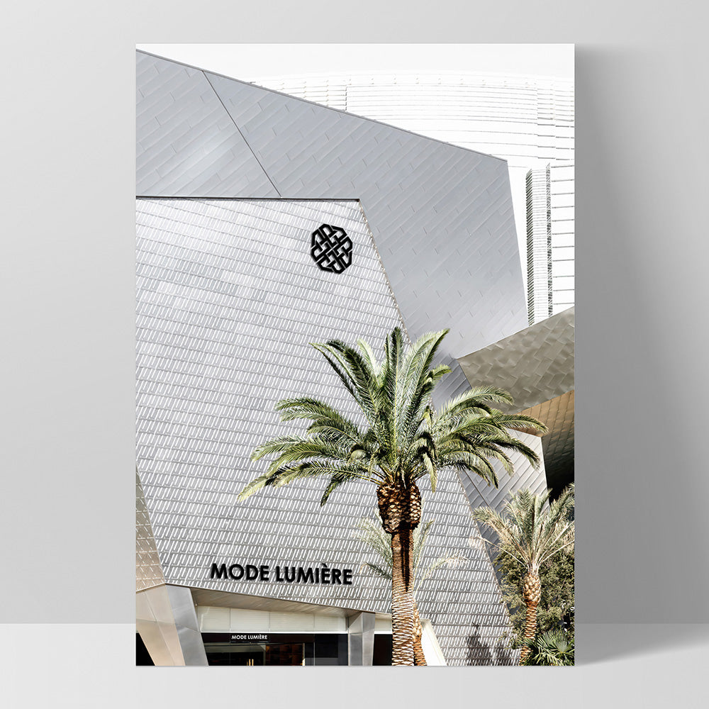 Mode Lumiere Rodeo Drive - Art Print, Poster, Stretched Canvas, or Framed Wall Art Print, shown as a stretched canvas or poster without a frame