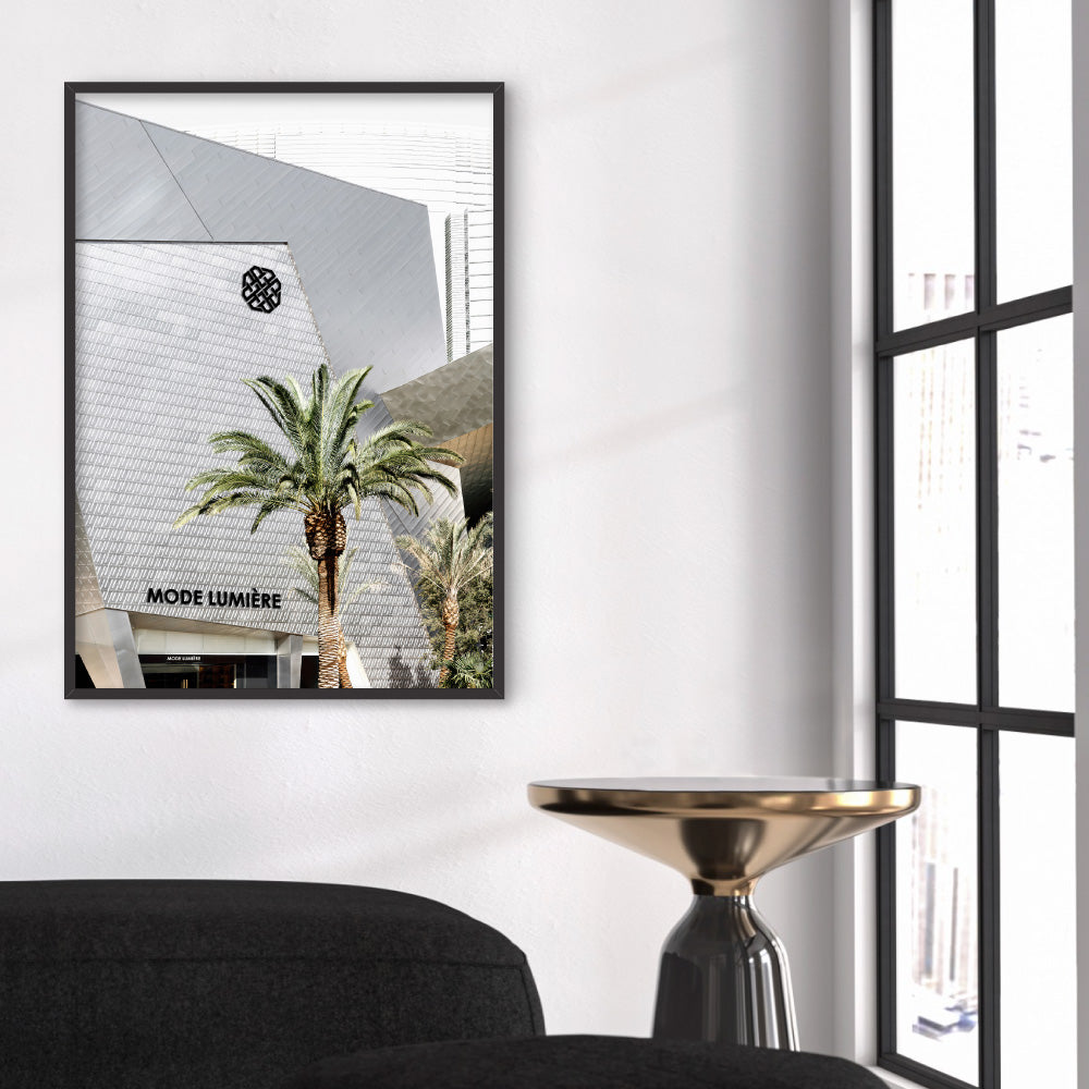 Mode Lumiere Rodeo Drive - Art Print, Poster, Stretched Canvas or Framed Wall Art Prints, shown framed in a room