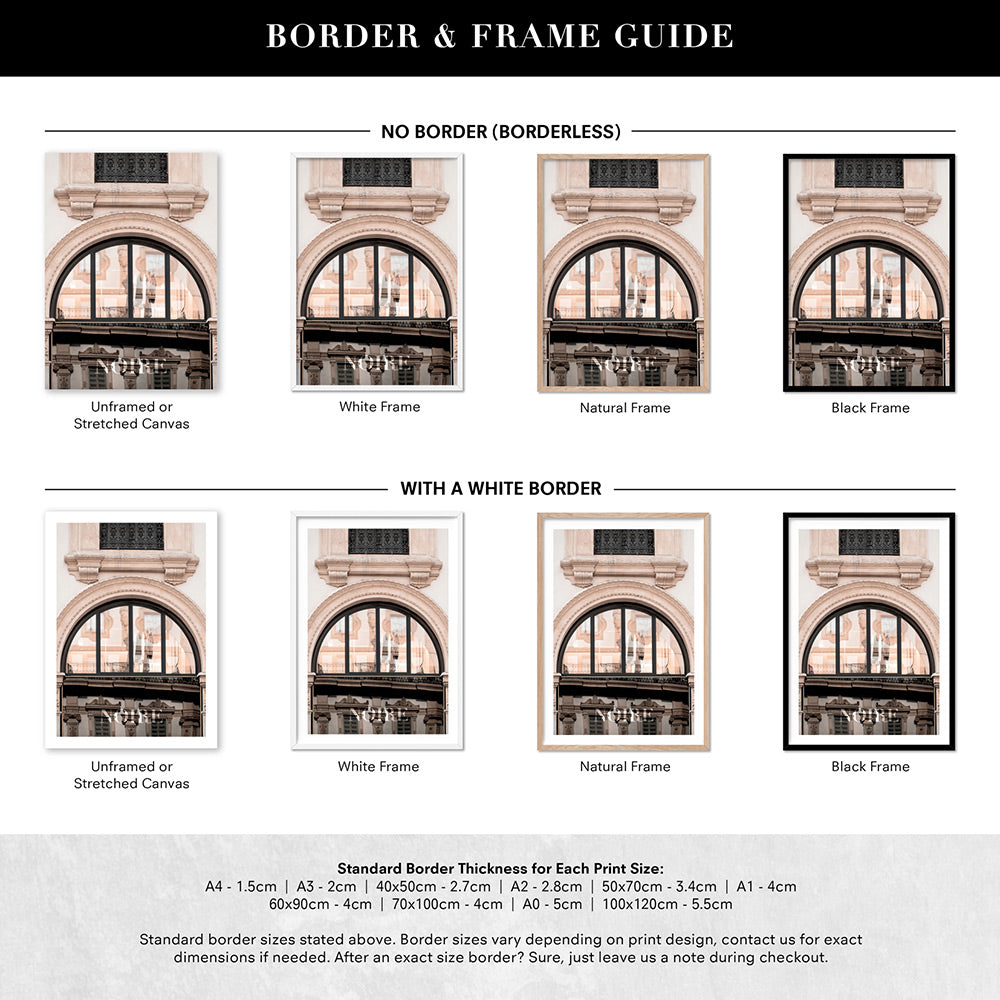 Niore  Arch in Blush - Art Print, Poster, Stretched Canvas or Framed Wall Art, Showing White , Black, Natural Frame Colours, No Frame (Unframed) or Stretched Canvas, and With or Without White Borders