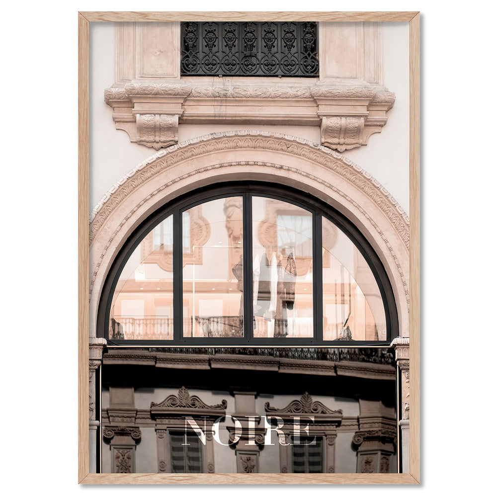 Niore  Arch in Blush - Art Print, Poster, Stretched Canvas, or Framed Wall Art Print, shown in a natural timber frame