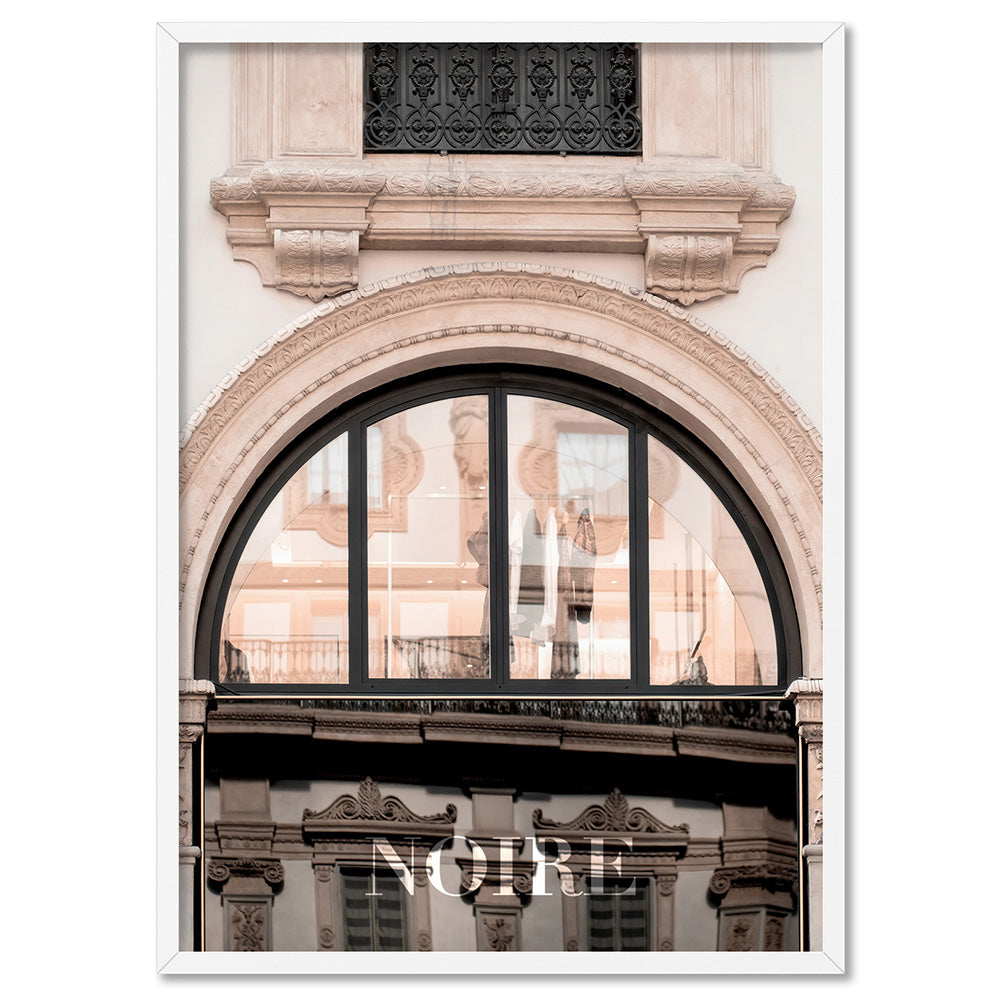 Niore  Arch in Blush - Art Print, Poster, Stretched Canvas, or Framed Wall Art Print, shown in a white frame
