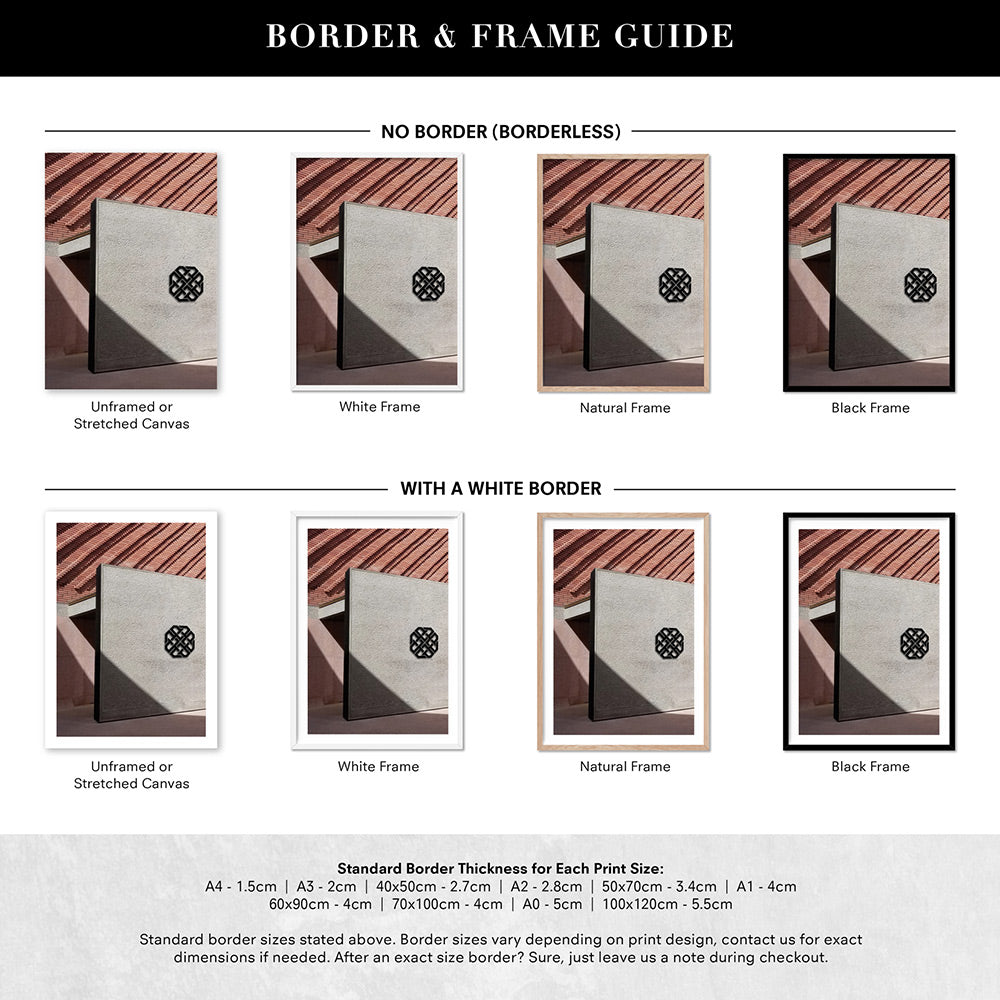 Designer  in the Desert - Art Print, Poster, Stretched Canvas or Framed Wall Art, Showing White , Black, Natural Frame Colours, No Frame (Unframed) or Stretched Canvas, and With or Without White Borders