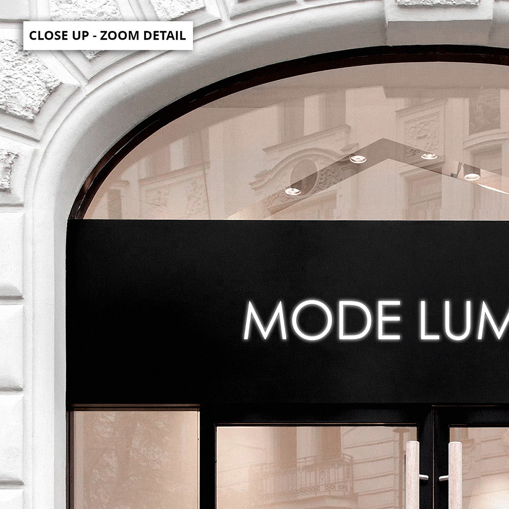 Mode Lumiere Arch Entrance in Blush - Art Print, Poster, Stretched Canvas or Framed Wall Art, Close up View of Print Resolution